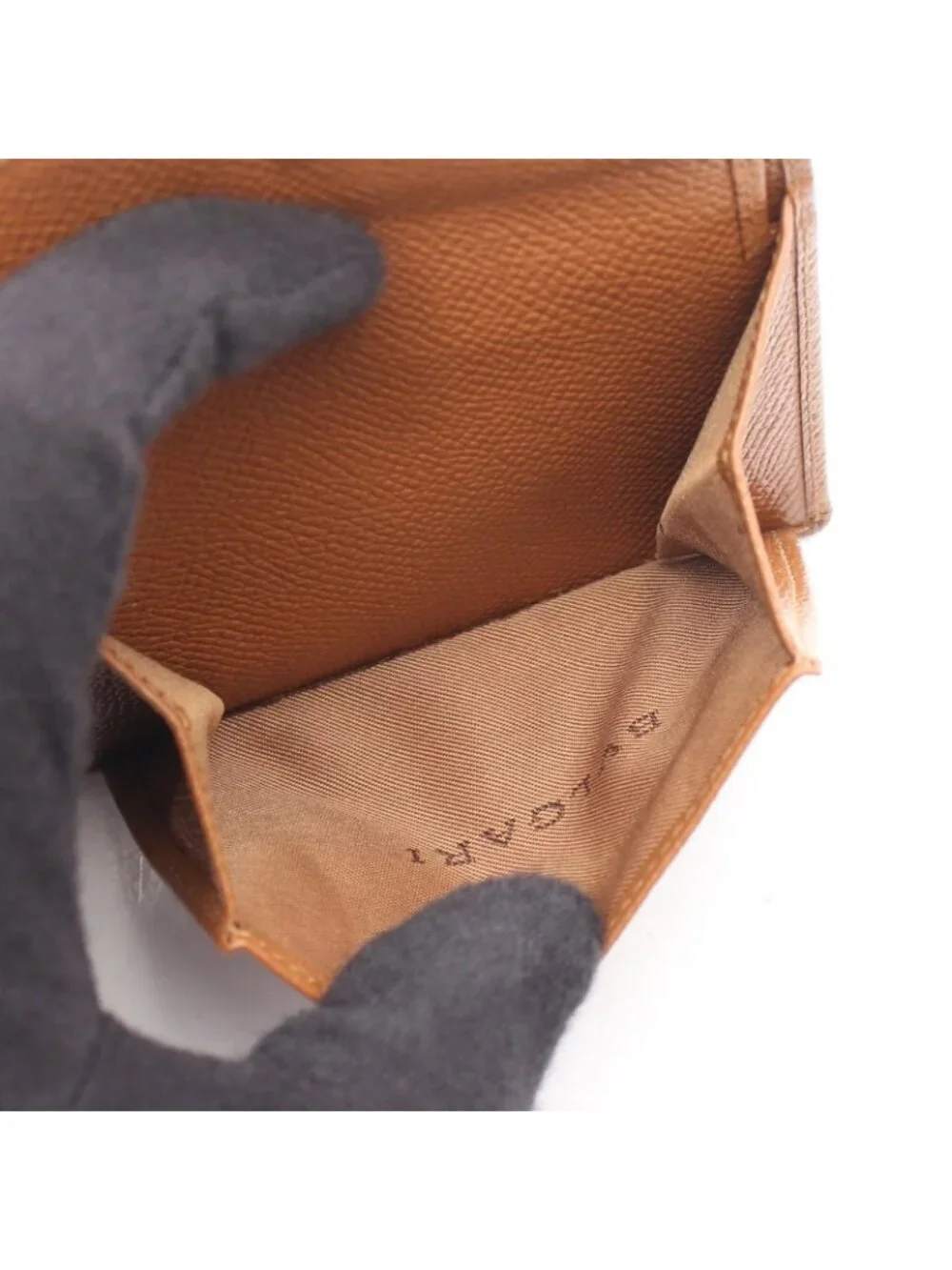 Bvlgari Bifold Wallet Brown Leather